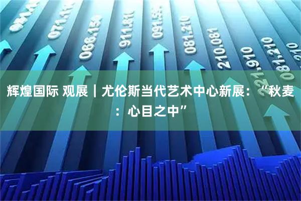 辉煌国际 观展｜尤伦斯当代艺术中心新展：“秋麦：心目之中”